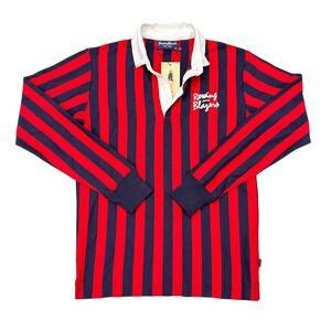 Rowing Blazers Rugby Shirt Mens Size XS Red Blue Striped Academia Varsity NEW